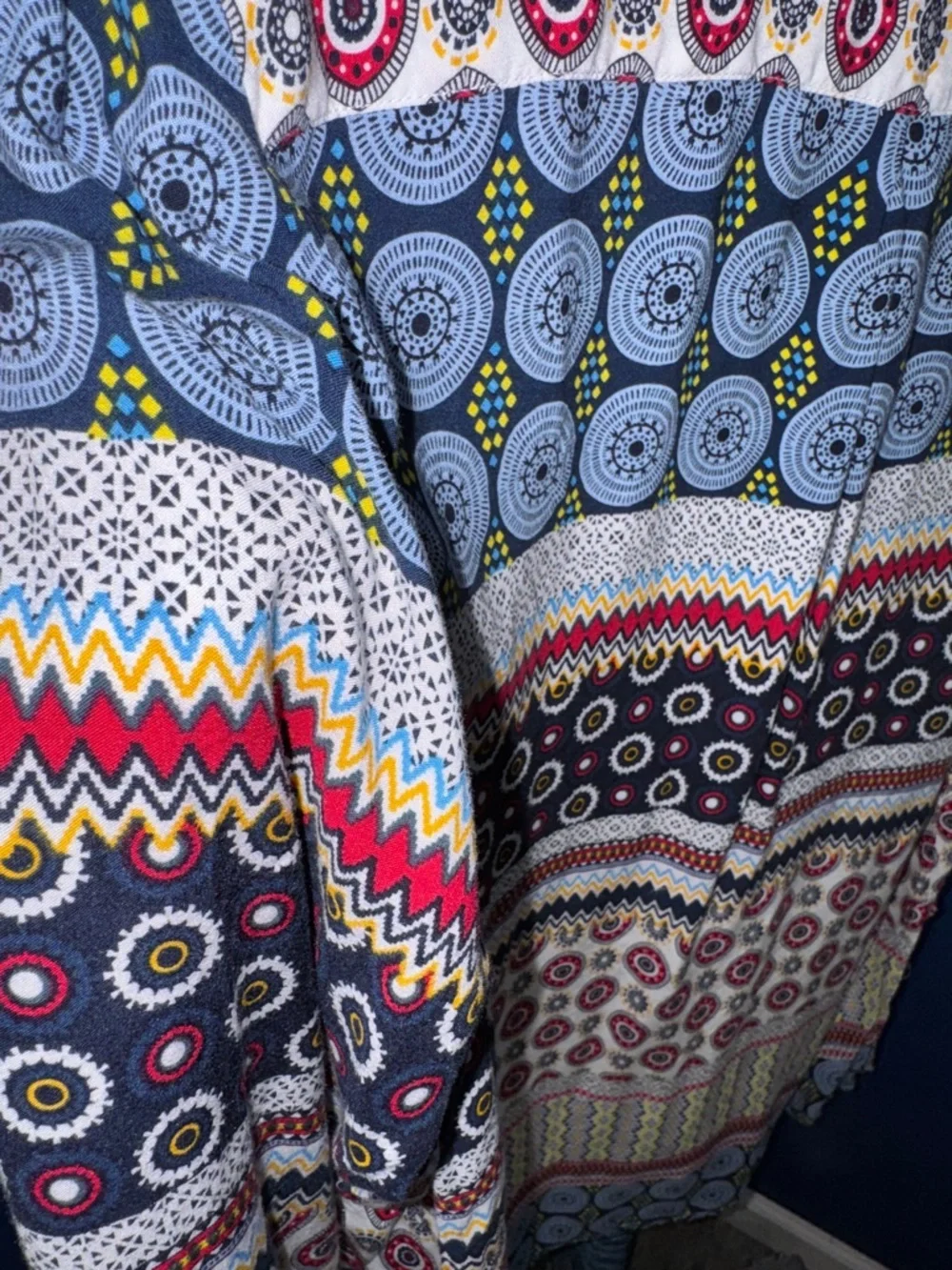 Peck & Peck- Western Boho Print High Low Blouse Size L - Picture 14 of 14